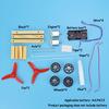 Holz Zweiflügel Windkraft Elektroauto Wissenschaft Physik Experiment Spielzeug für Kinder Jugendliche Handgefertigt Zusammenbauen Lernspielzeug Geschenke
