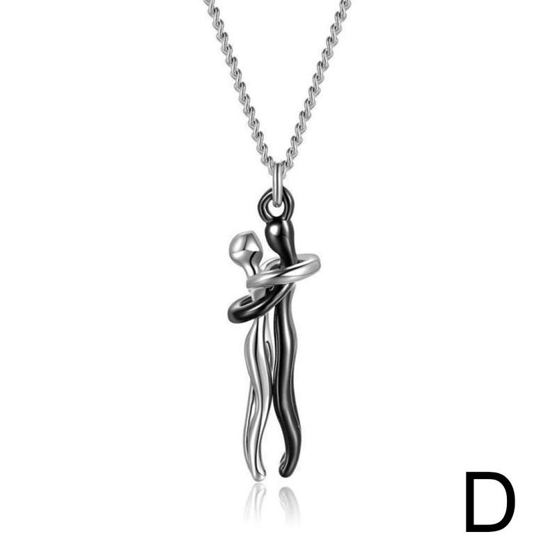 

Парное двухцветное ожерелье, персонализированные модные подвески «Влюбленные вместе навсегда», цепочка на ключицу, ювелирное украшение в подарок