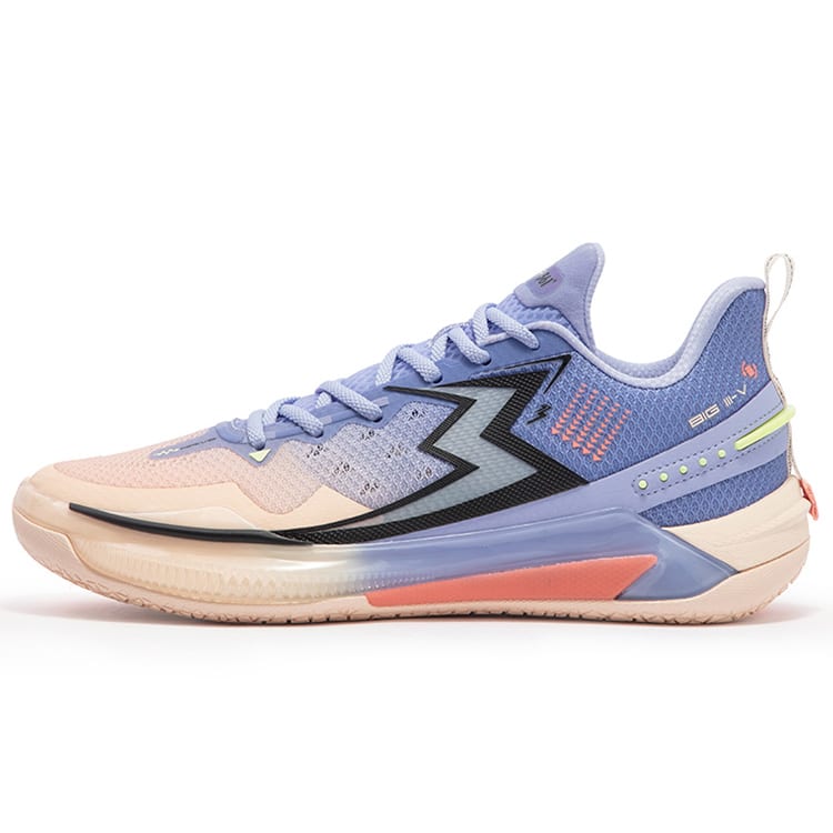 361 BIG3 5.0 Quick Reverse Game Ready Dämpfung Rutschfest Abriebfest Atmungsaktiv Niedrig geschnittene Basketballschuhe 672421121-7 43 irisfarbe