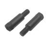 1 Pair Long Black Silver Motorcycle Rear Mirror Adapter Fits M8 8mm Clockwise Counterclockwise