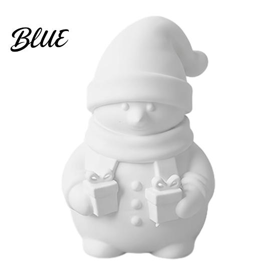 DIY Blank White Decorations 3D Printed Snowman Figurine Holding Gift Boxes Paintable Christmas Ornaments Ornament Cute Winter Desktop Decor,