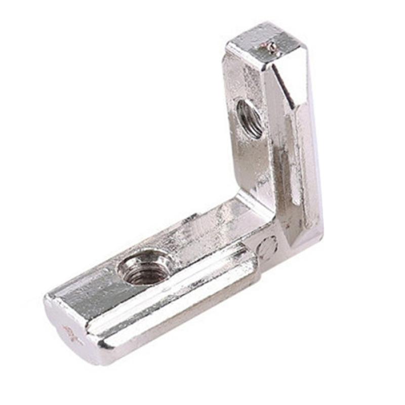 10pcs L Shape Angle Brackets Inner Corner Connectors with Fastening Screws Structural Support Holder for T Slot Profiles