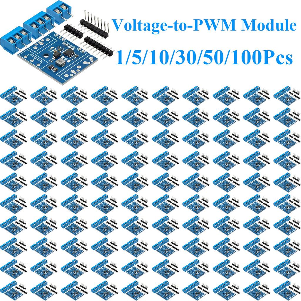 1~100Pcs 0-5V Analog Voltage To PWM Conversion Module Voltage Signal Convert To 0%-100% PWM Output Motor Speed Control Dimming