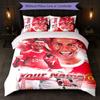 Set Biancheria da Letto Personalizzato Cristiano Ronaldo con Nome Testo 1 Copripiumino+2 Federe Logo Calcio Regalo Personalizzato per Occasione Speciale Arredamento Camera da Letto