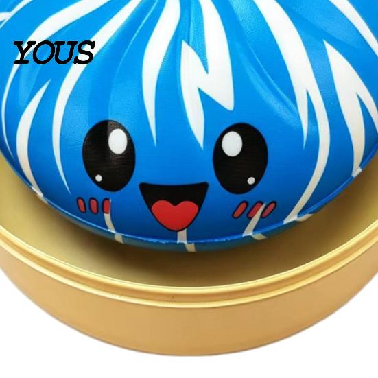 Dumpling Squeeze Toy Cartoon Expression Toy, Anxiety Relief Dough Stress Ball Fidget Stretchy Steamed Bun Sensory for Kids Adults Reliever