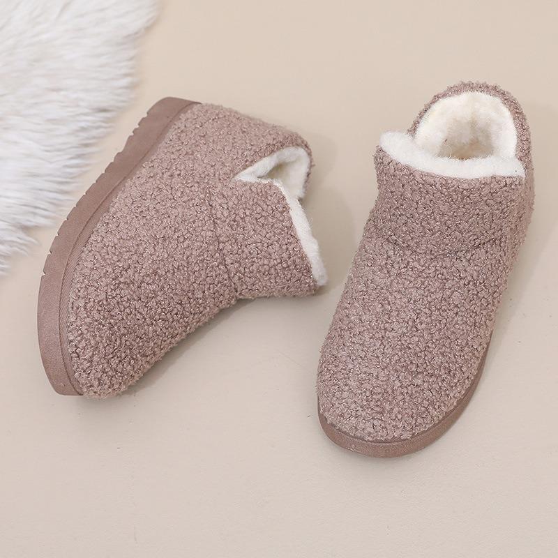 Winter New Women's Fashion Fleece Warm High-top Platform Cotton Shoes Non-slip Soft Soles Wear Wool Cotton Boots