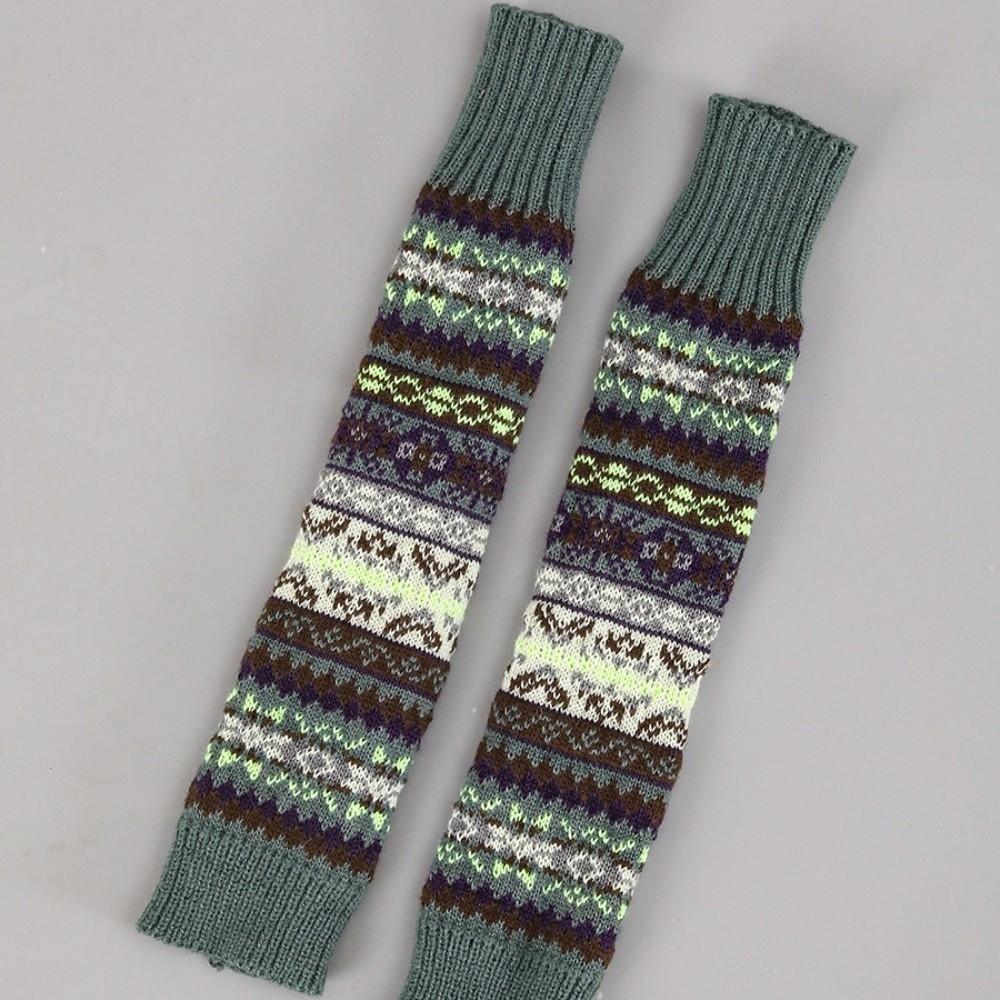 Bohemian Style Y2K Star Arm Cover Thickened Warmer Long Cuff Knitted Fingerless Sleeves  Girls