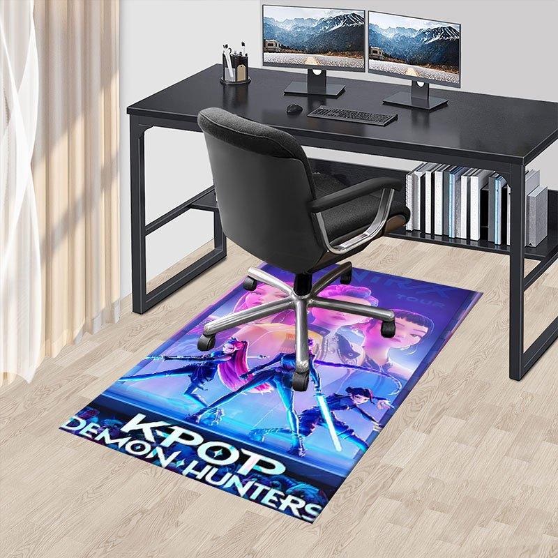 

KPOP Demon Hunters: The Ultimate Fan Art Poster Collection Offic Chair Mat, K-pop Theme Carpet, Non-slip, Soft and Durable Leisure Rug for 60cm by 90cm