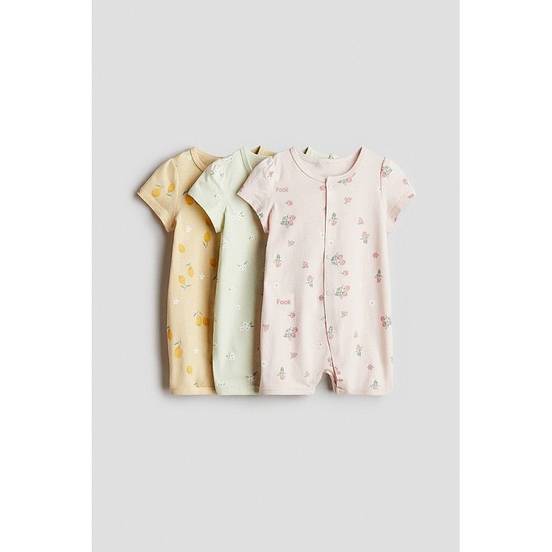 

HM Children s Clothing Baby Boy Baby Girl Household Overalls 3 Pieces 2025 Autumn New Arrival One-Piece Pajamas 1126406 Yellow/Lemon 52/40((0-1M))