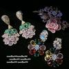Papalacha, Grape Gemstone Earrings, Princess On The Run, Plated With 18K Gold, Colored Treasure Light Petal Zircon Earrings.