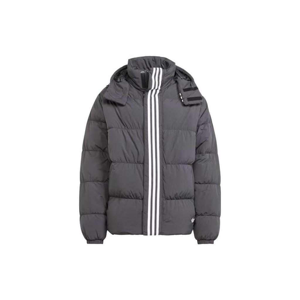 Adidas Originals Trefoil Rifta Down Regen Hooded Puffer Jacket Men Outerwear Black White HZ0688