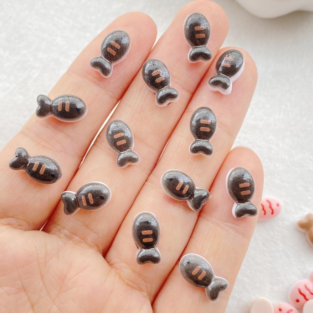 

50Pcs Cute Cartoon Mini Colorful Little Fish Series Nail Art Resin Designer Charms DIY Craft For Nail 3D Decorations Jewelry