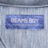 BEAMS BOY Five-quarter sleeve Frill one piece blue Women Used