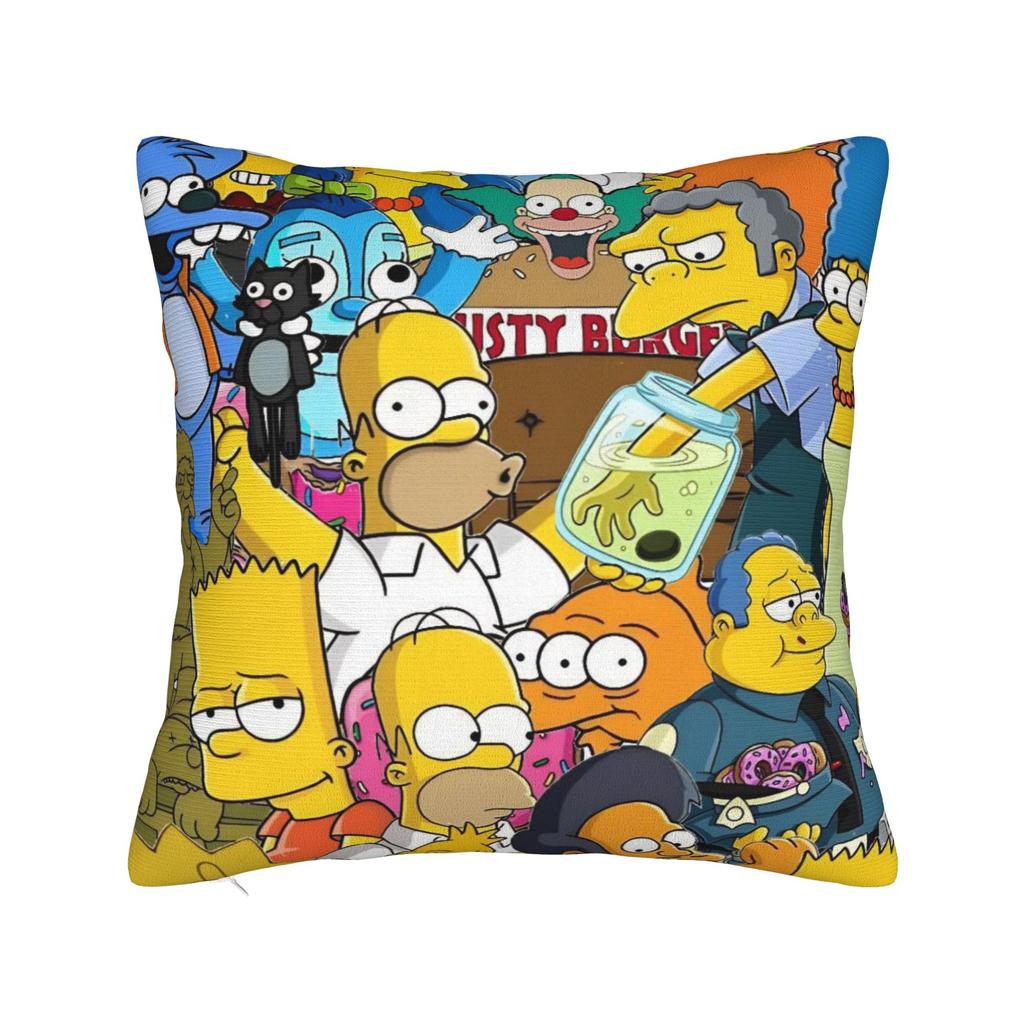 Anime S-Simpsonss Cartoon Pillow Cover Accessories Soft Cushion Cover Gift Throw Pillow Case Cover Home Multiple Sizes