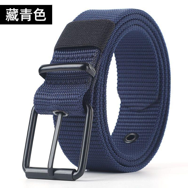 Men'S Pin Buckle Braided Belt Student Outdoor Tactical Outer Belt Nylon Military Training Breathable Belt