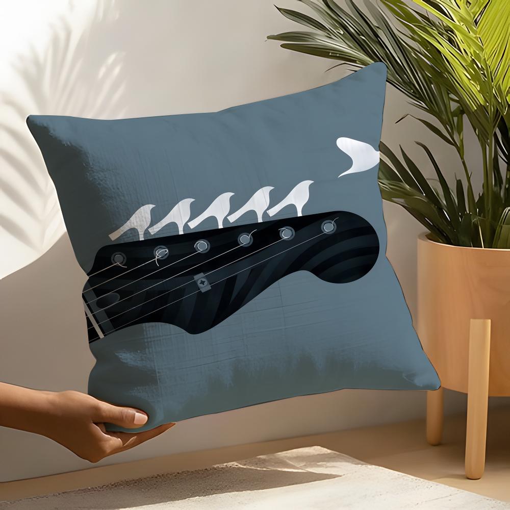 2 Abstract Realistic Musical Note Pattern Pillow Case Home Living Room Decoration Linen Pillowcover Pillow Cases Cushion Cover