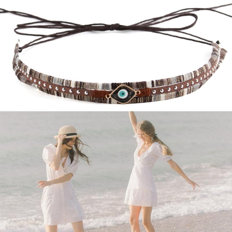 Unisex Hat Belts Stone for Travel Photography Props Handmade Belt Hat Bands