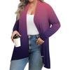 Women's Fall And Winter Fashion Casual Print Long Sleeve Mid-Length Cardigan Jacket