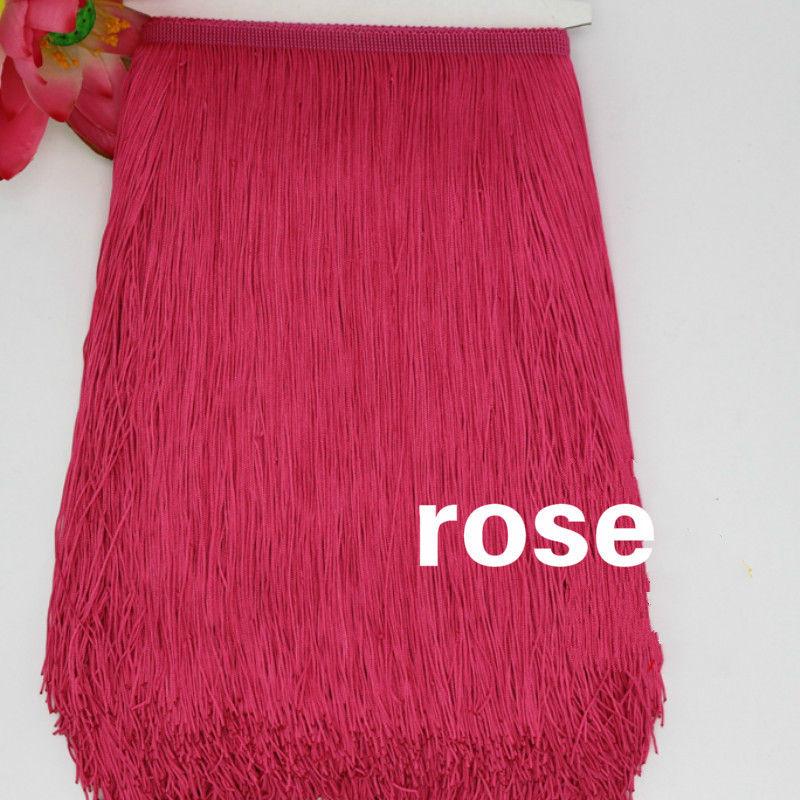 10 Yardů Dlouhá Krajková Třásně 30cm Polyesterová Krajková Ozdobná Stuha K Šití Latinské Šaty Kostým na Pódium Závěs DIY Doplňky