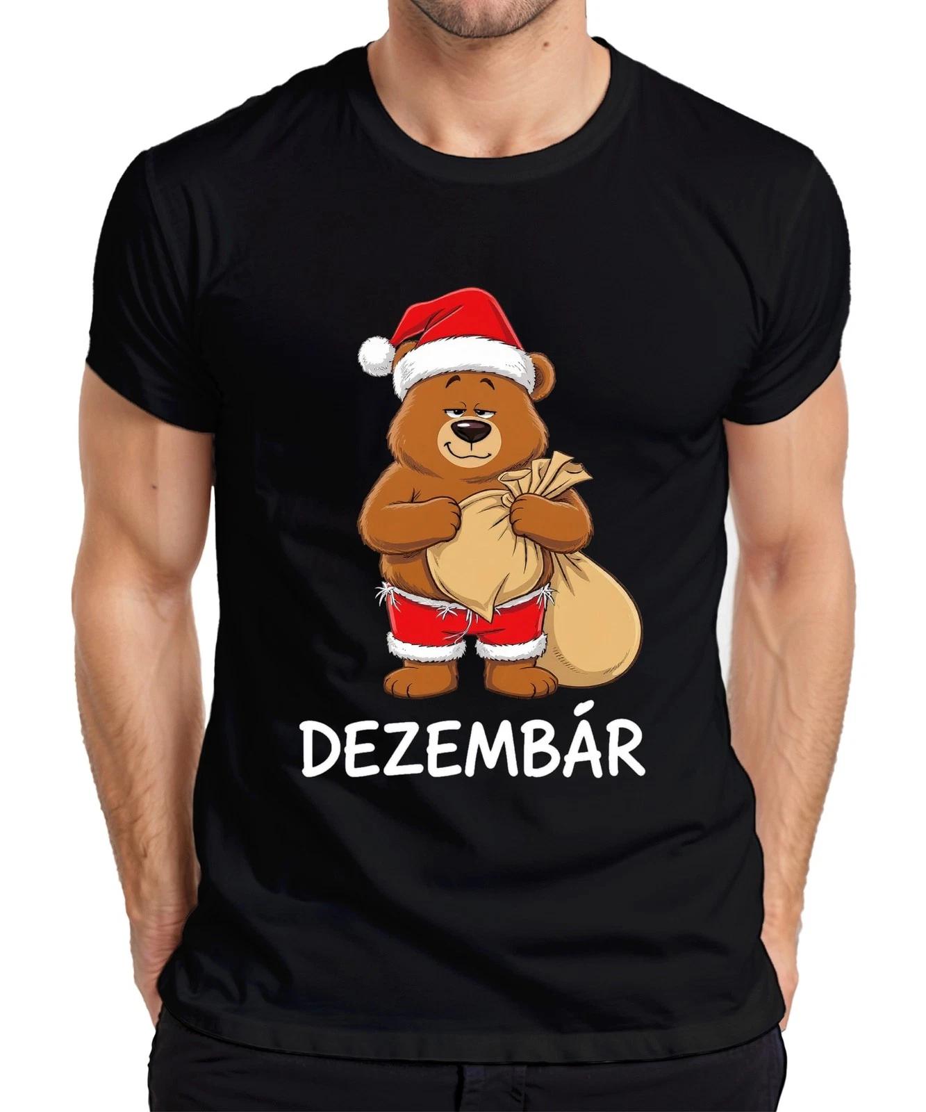 DECEMBÄR Christmas Bear Cartoon Bear Christmas Gift Gnomes Mens T-Shirt- S