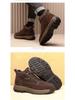 Men's 2025 Wool-Integrated Leather Snow Boots - Non-Slip, Warm, Thick, High-Top Casual Shoes