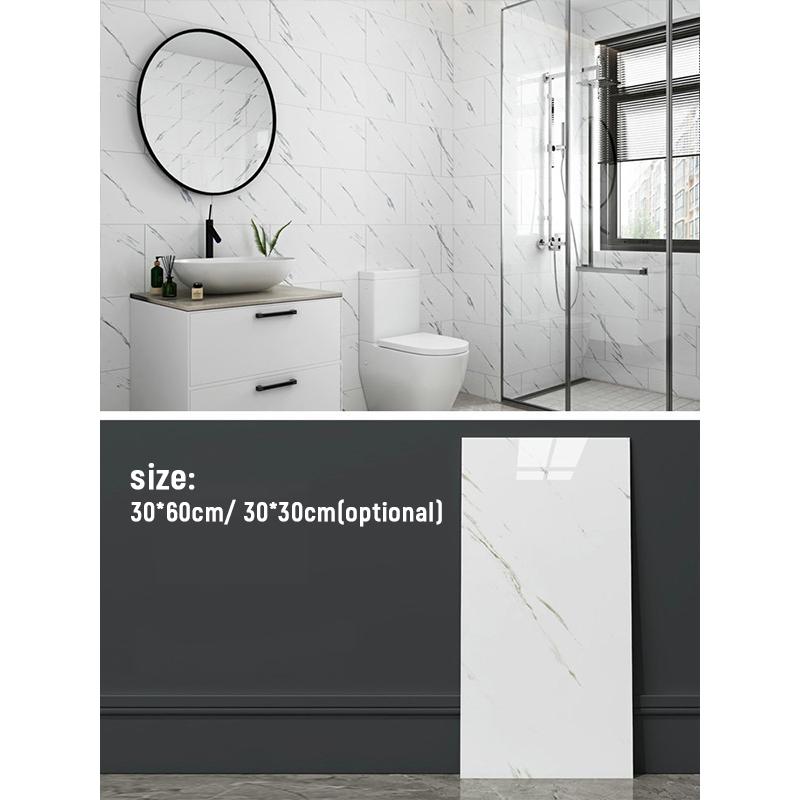 10pcs Marble Tiles Stickers Waterproof Scratch-resistant Kitchen Wardrobe Bathroom Home Decor Self-adhesive Floor Wall Decals