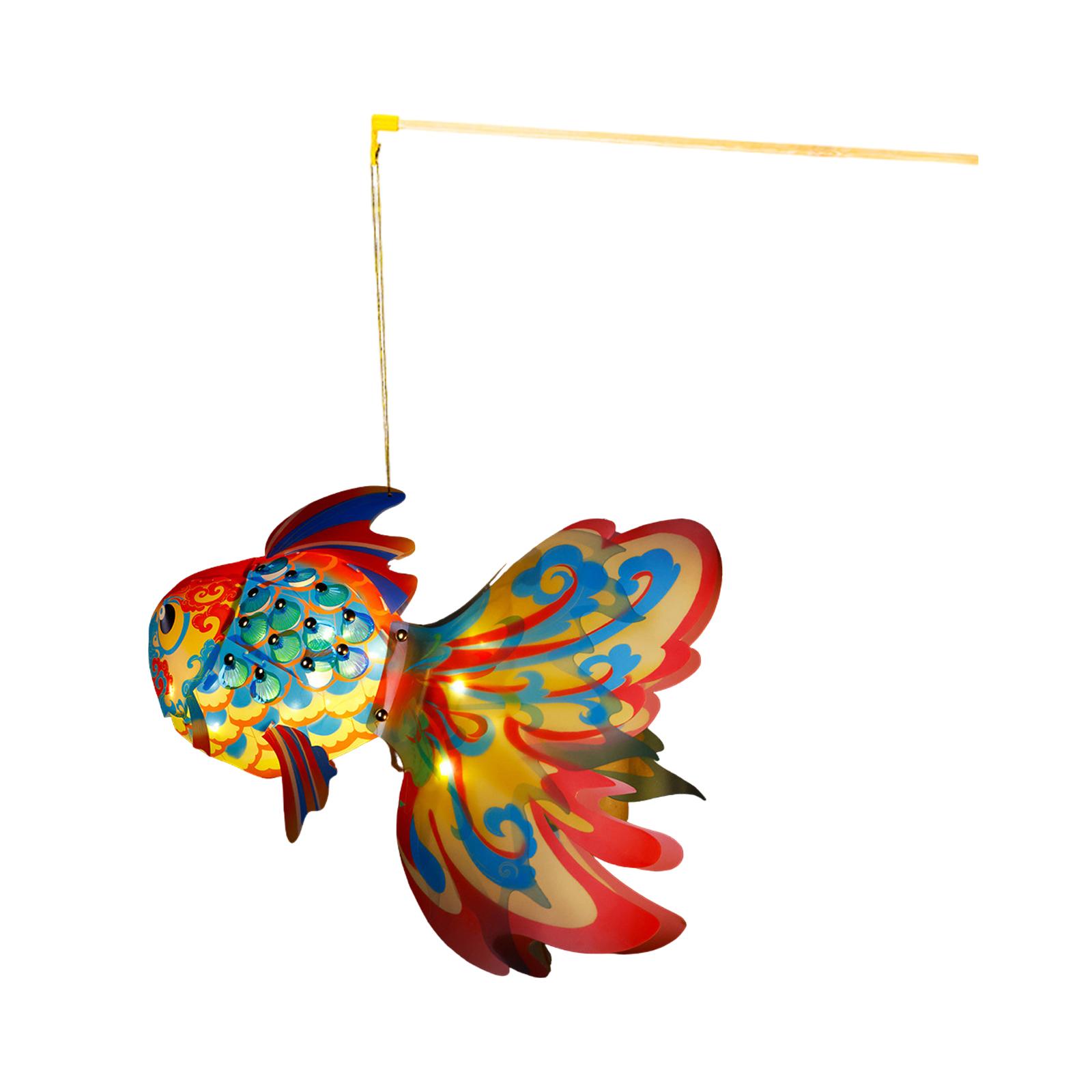 

Fish Chinese Lantern DIY Making Kit Kids Craft Stuff Decorative Festival Ornament for Chinese New Year Spring Festival Decor синий