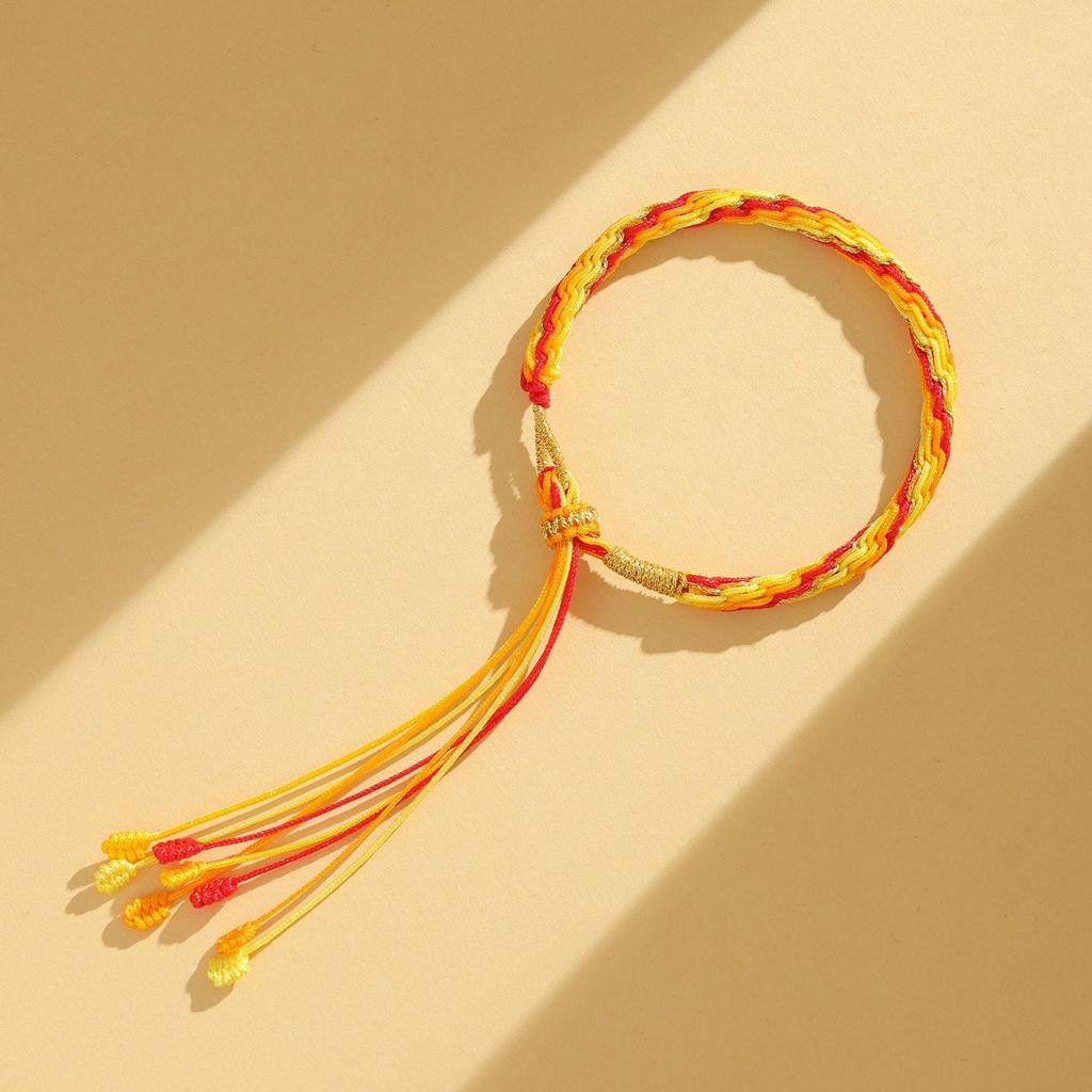 Dragon Boat Festival Tassel Pendant: Five-Color Pink Zongzi String with Gourd for Peace and Health