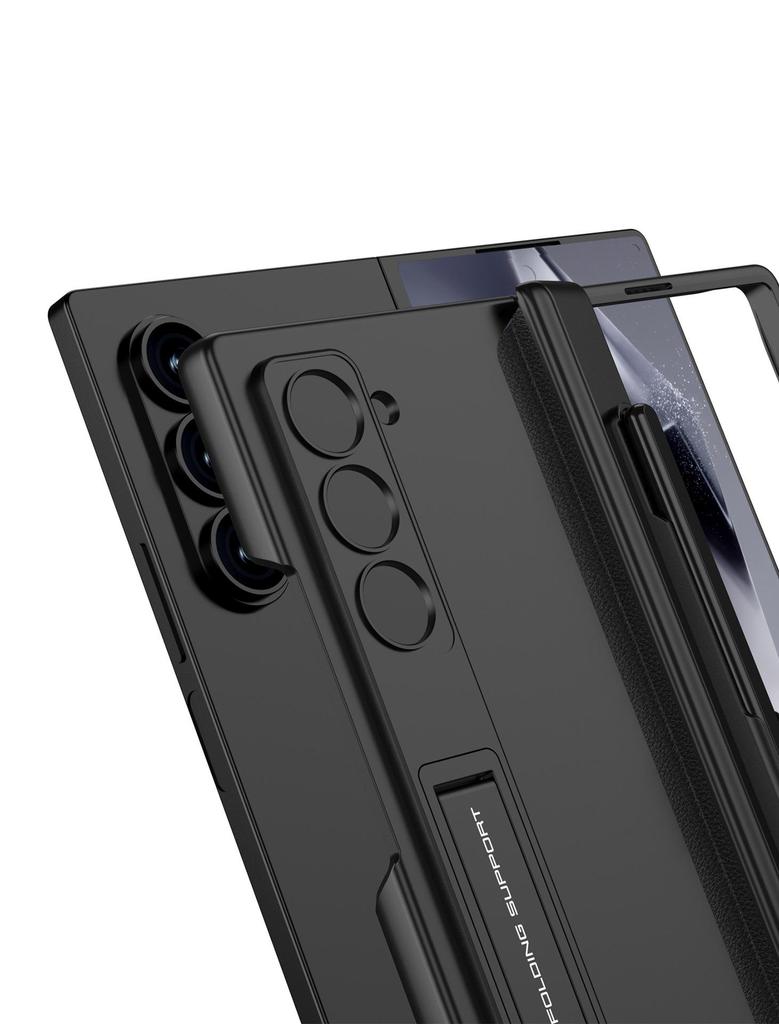 Samsung Fold6 Pen Slot Case: Cross-Border Folding, Magnetic Flip, Hinge Protection.
