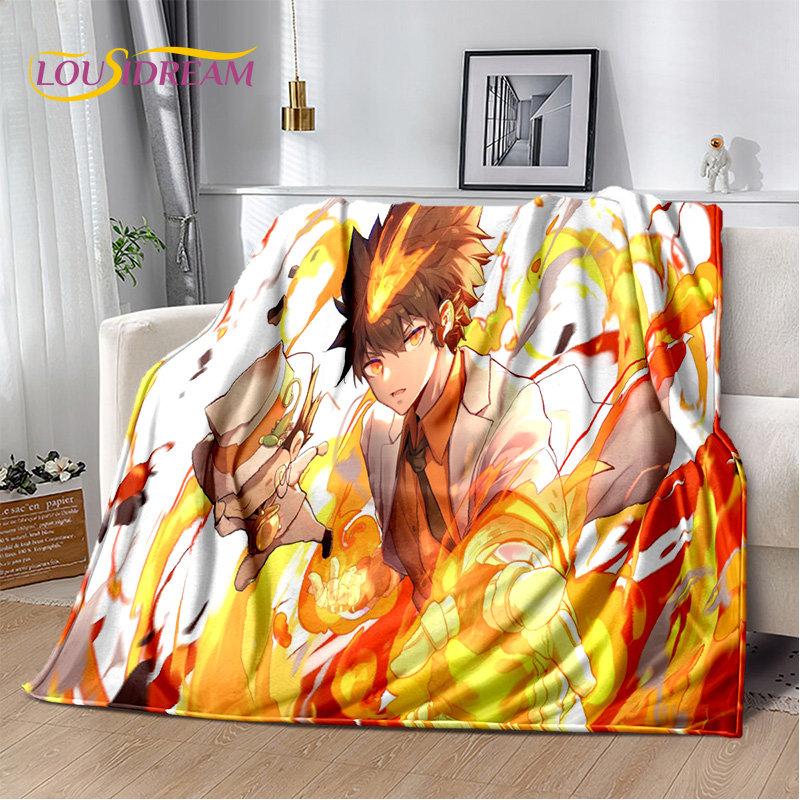 Coperta morbida in peluche, coperta in flanella, coperta da divano per soggiorno, camera da letto, letto, divano, copertura per picnic, per bambini, di Hitman Reborn