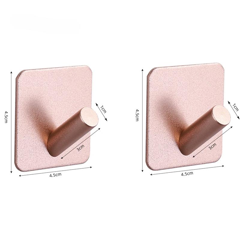 Adhesive Wall Hooks Towel Key Cloth Coat Rack Door Bathroom Robe Hanger Kitchen Bag Sticky Hook Organizer For Hanging Hat