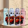1 PZ Giocatore di Pallacanestro Dinamico Sportivo Pop Art 750ml Colore Plastica Borraccia Sportiva Anti-perdita Tappo a Flip con Cannuccia Adatto per Sport Ufficio Uso Domestico