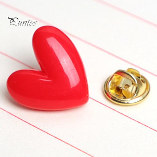 Red Heart Shape Brooch Wedding Party Jewelry Brooch Pin Women Lovers Gift Resin Love Pin Christmas New Year Gift