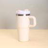 Tazza da auto in acciaio inossidabile da 20 oz con manico e cannuccia, Raffreddatore di ghiaccio termoisolato per bambini