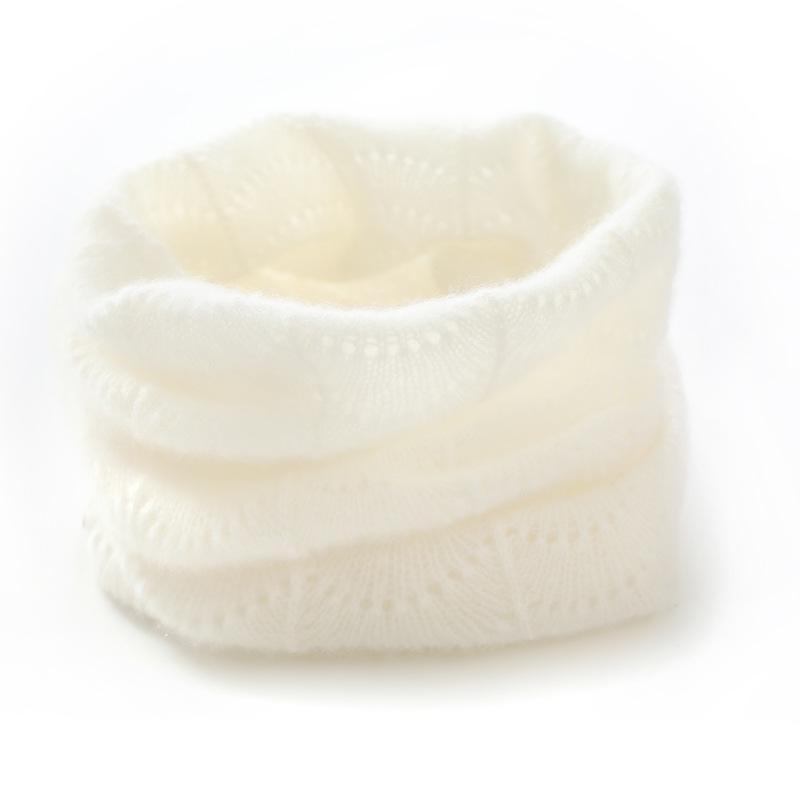 Women's 100% Pure Cashmere Hollow Design Neck Warmer - Solid Color, Early Autumn Style, Outdoor Cold Protection, Knitted Gaiter.