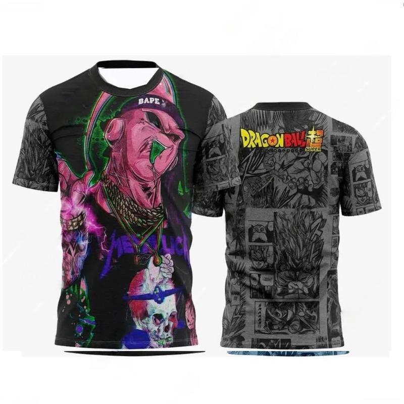 Dragon Ball Z Anime Goku Vegeta 3D Printed T-Shirt Men's Hip Hop Streetwear Casual Tee Unisex Manga Style