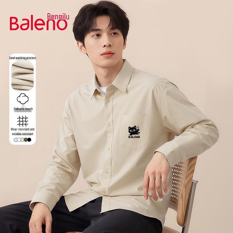 

Baleno Men s JPB Waving Cat Print Long-Sleeve Shirt 3XL