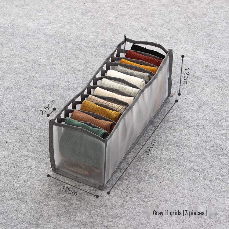 Underwear Storage Box: Foldable Organizer for Bras, Panties, and Socks with Dividers for Women's Drawers