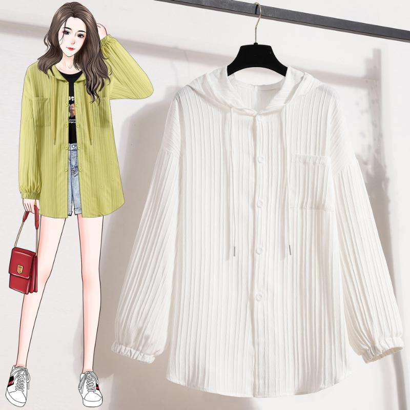 

Женская универсальная куртка с длинным рукавом для защиты от солнца на весну и лето, средней длины, свободный кардиган с капюшоном, тонкий стиль Large size 4XL бежевый