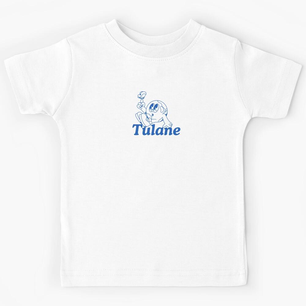blue new orleans tulane illustrated world touching butterfly - retro trendy Kids T-Shirt 170