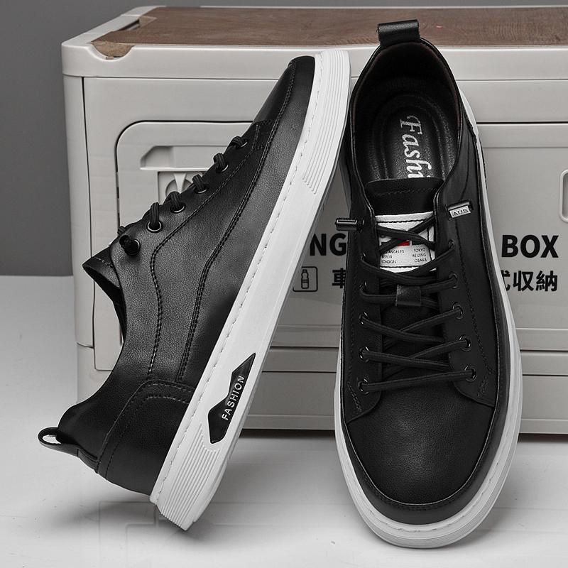 Echtes Leder Herrenschuhe Sneakers Modetrend Freizeitschuhe Freizeit Männlich Skateboard Schuhe Vulkanisierte Schuhe Tenis Masculino