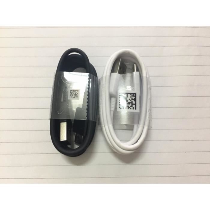 10 pièces-lot 100% véritable Original USB Type C câble 1.2M 2A chargeur rapide câble pour Samsung Ga Black