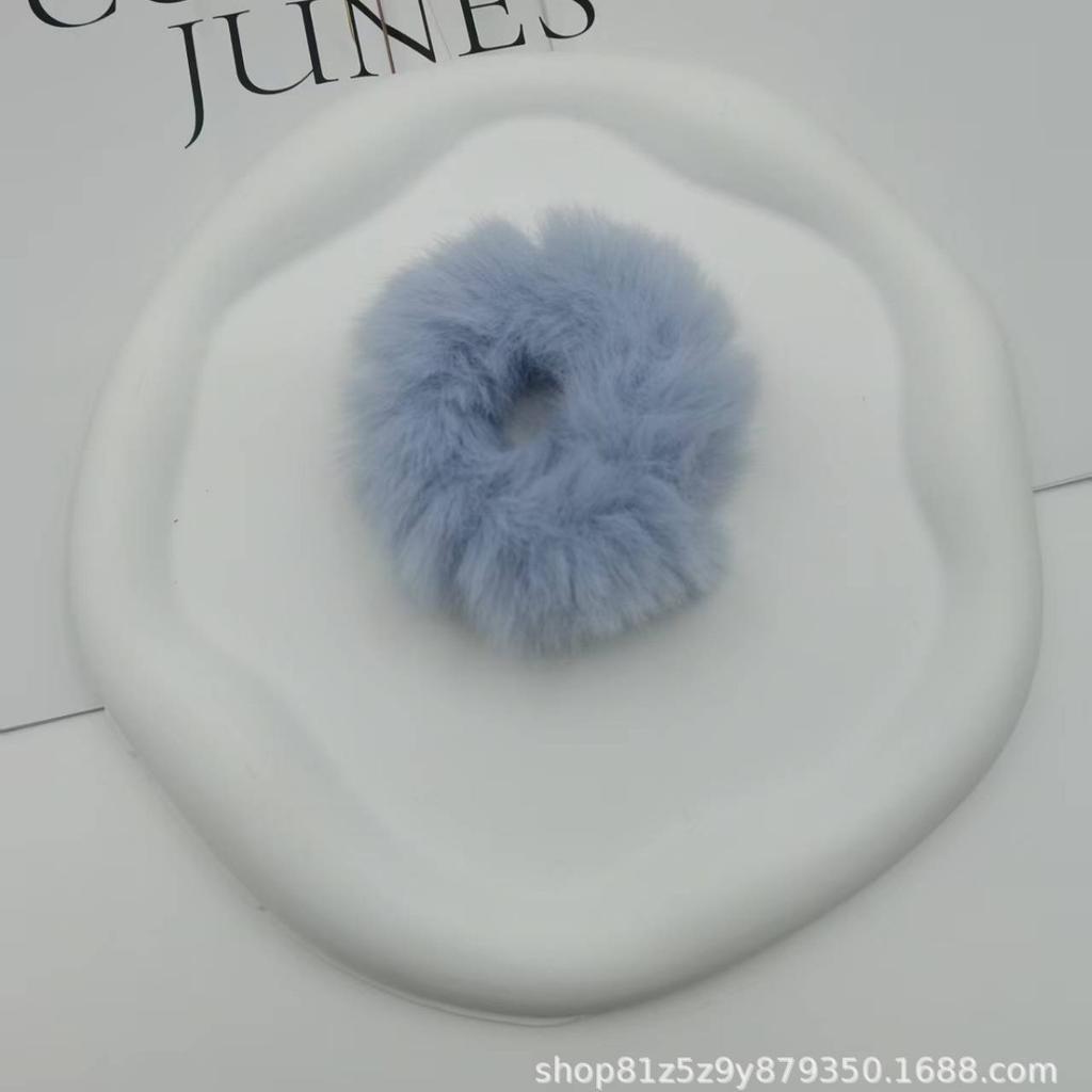 Plush Hair Scrunchies for Women & Kids, Soft Furry Hair Ties, High Ponytail Holder, Autumn Winter Fashion