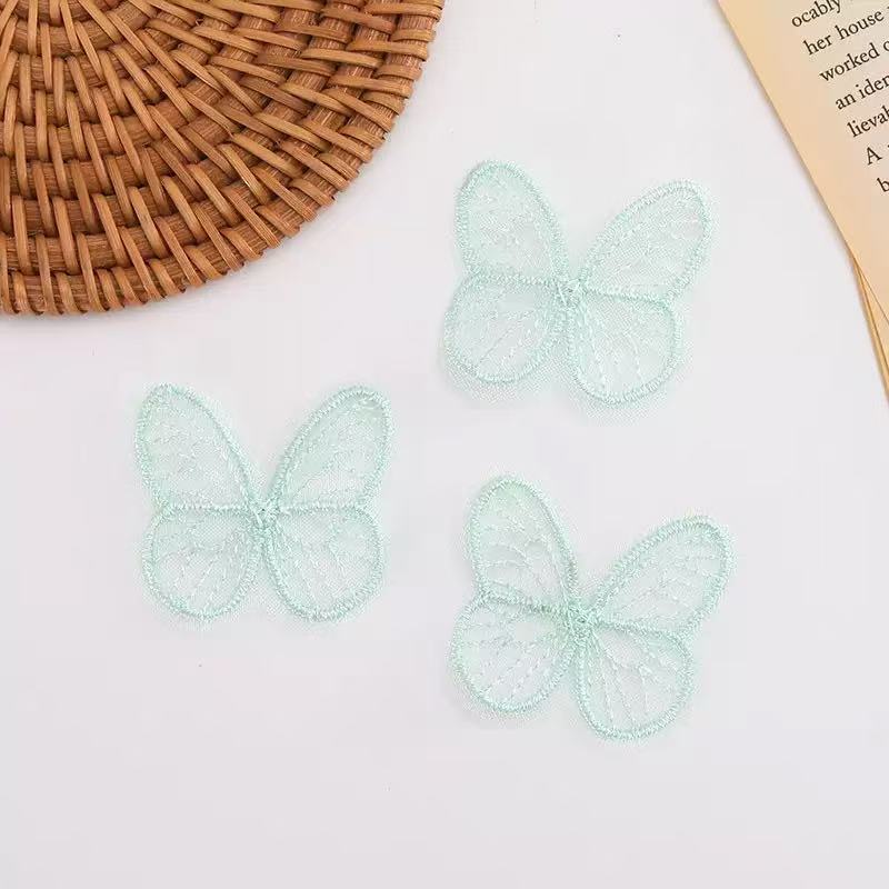 10/20 Pack Butterfly Applique Patches, Colorful Embroidered Organza Lace Butterflies Butterfly Fabric for DIY Sewing.