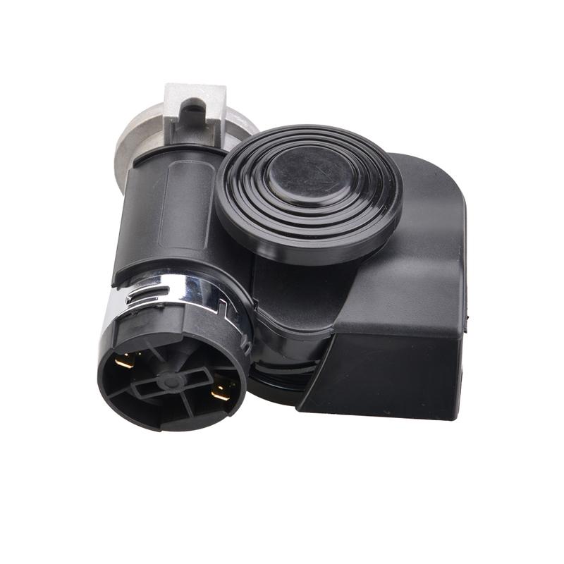 12V Black Snail Compact Dual Air Horn Sound Signal Car Air Horn For Car Vehicle Motorcycle Yacht Boat SUV Bike Train