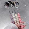 Fashion Home Pearl Handle Spoon Creativity Stainless Steel Spoon Tableware Table Household Dining Coffee Teaspoons Soup Spoon