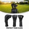 For Daily Golf Training Multifunctional 3Pcs Long Neck Numbered Wood Club Head Protector Durable Head Covers Supply
