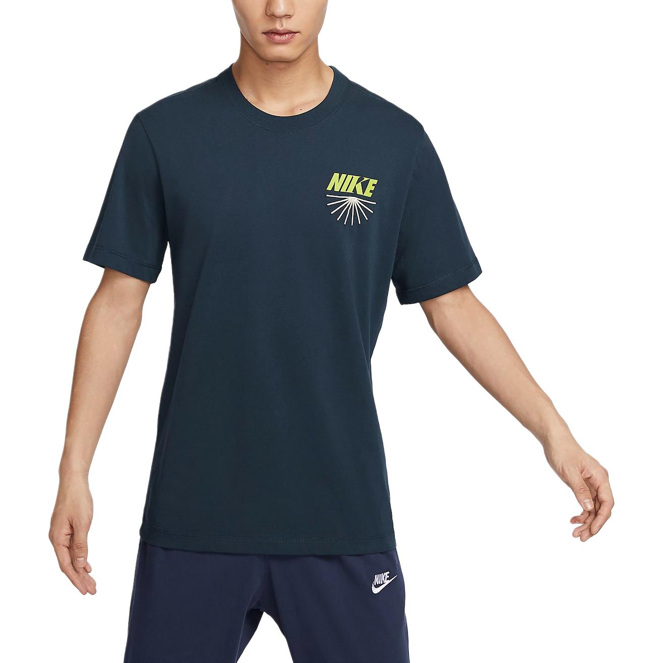 

Nike Sportswear Comfortable Soft Sports Nautical Skin-Friendly Crew Neck Pullover Short Sleeve T-Shirt Men Tops Deep-Sea-Blue FZ9999478 L