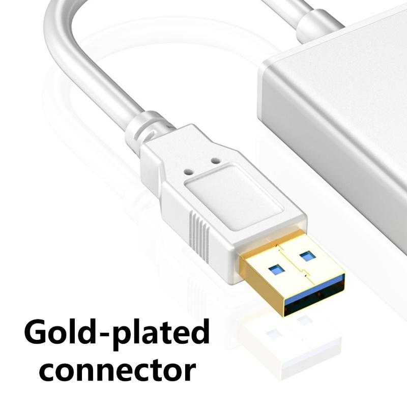 Hochauflösender USB-zu-HDTV-Port-Adapter 1080P USB 3.0/800x600 USB2.0 für Win 7/8/10 für Laptops und HDTVs