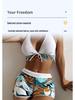 2025 Multicolor High-Waisted Bikini – European & American Style Women's Swimwear